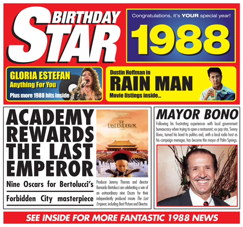 Birthday Star 1988 CD Music Greeting Card Special Year