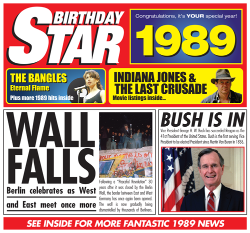 Birthday Star 1989 CD Music Greeting Card Special Year