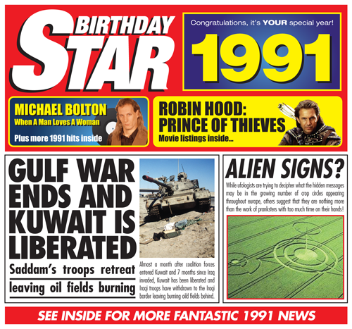 Birthday Star 1991 CD Music Greeting Card Special Year