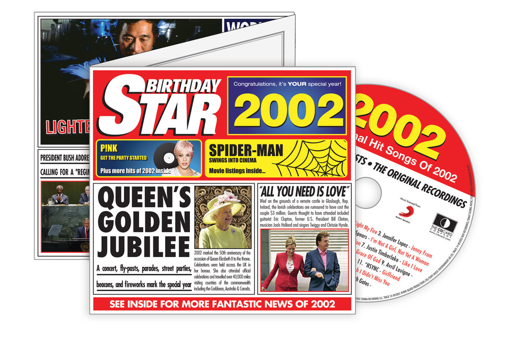 Birthday Star 2002 CD Music Greeting Card Special Year