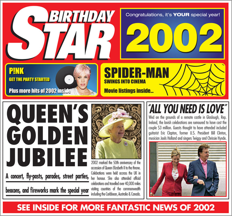 Birthday Star 2002 CD Music Greeting Card Special Year