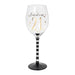 21th Birthday Black and Gold Stem Wine Glass With - 21 - Sweets 'n' Things