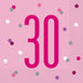 30th Birthday Glitz Pink Paper Napkins - Sweets 'n' Things