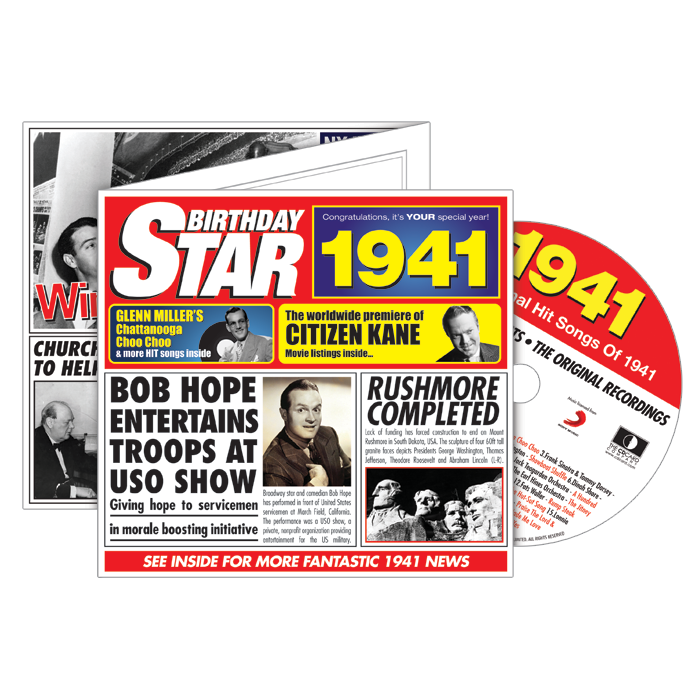 Birthday Star 1941 CD Music Greeting Card Special Year