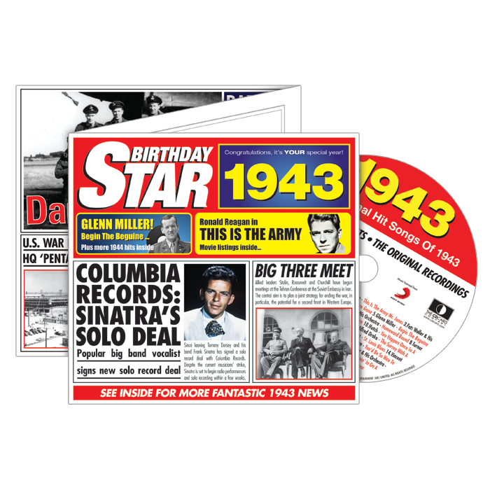 Birthday Star 1943 CD Music Greeting Card Special Year