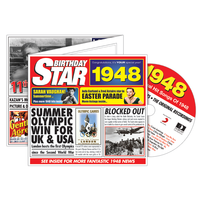Birthday Star 1948 CD Music Greeting Card Special Year
