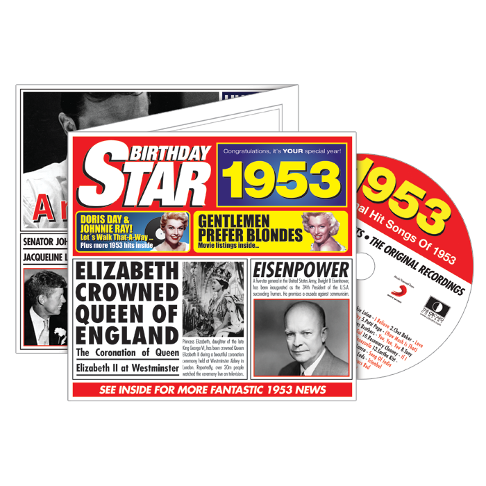 Birthday Star 1953 CD Music Greeting Card Special Year