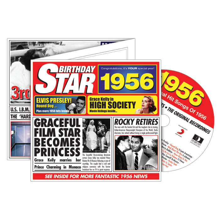 Birthday Star 1956 CD Music Greeting Card Special Year