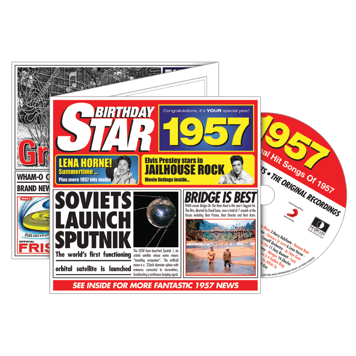 Birthday Star 1957 CD Music Greeting Card Special Year
