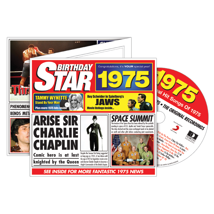 Birthday Star 1975 CD Music Greeting Card Special Year
