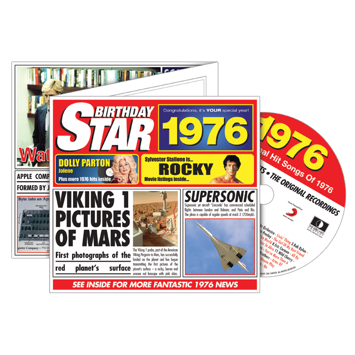 Birthday Star 1976 CD Music Greeting Card Special Year
