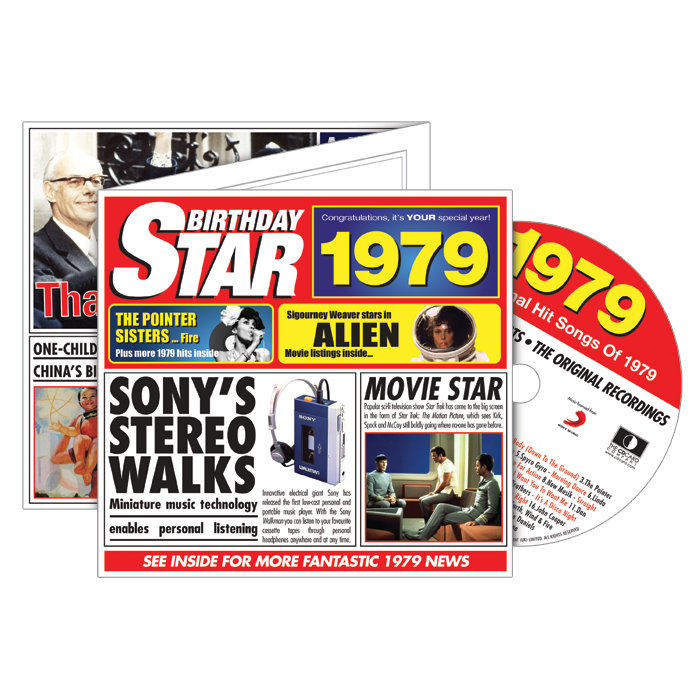 Birthday Star 1979 CD Music Greeting Card Special Year