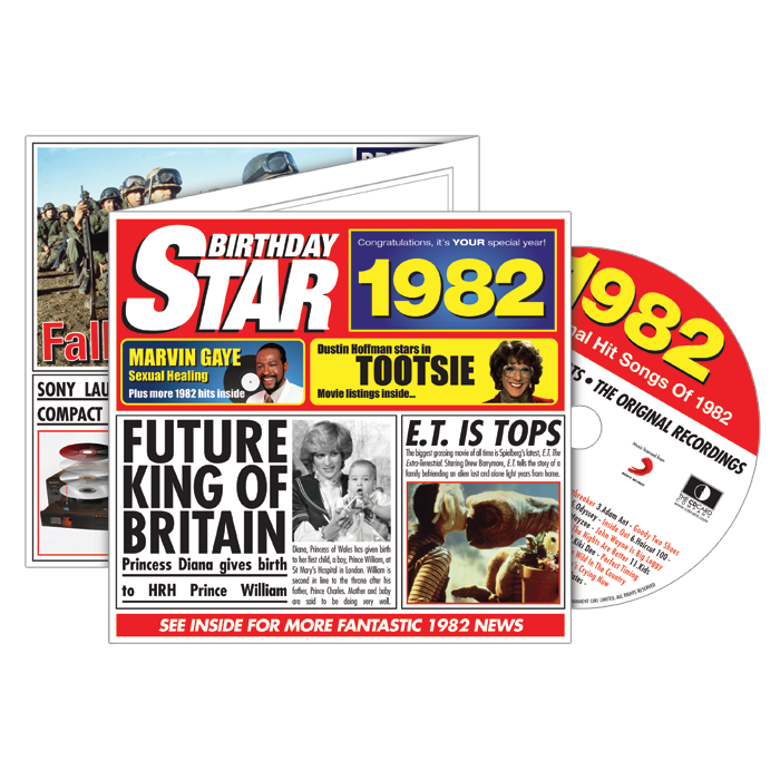 Birthday Star 1982 CD Music Greeting Card Special Year