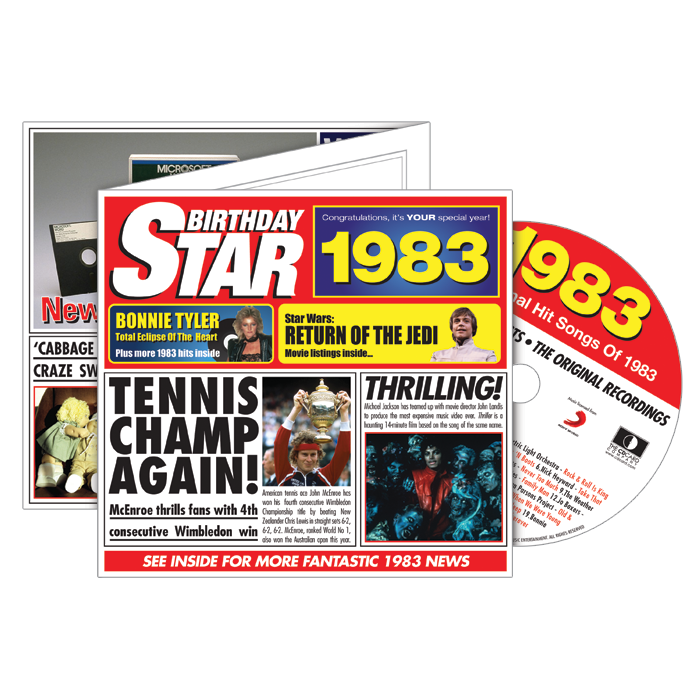 Birthday Star 1983 CD Music Greeting Card Special Year