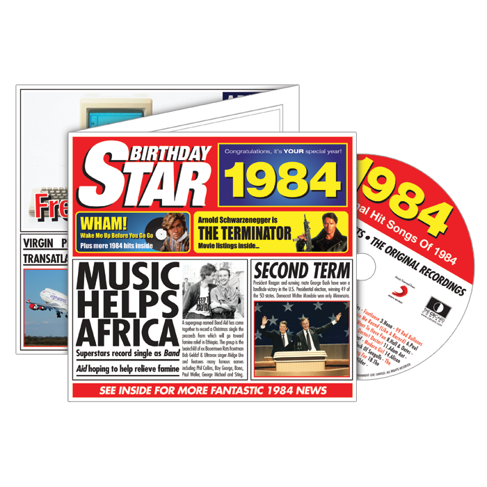 Birthday Star 1984 CD Music Greeting Card Special Year