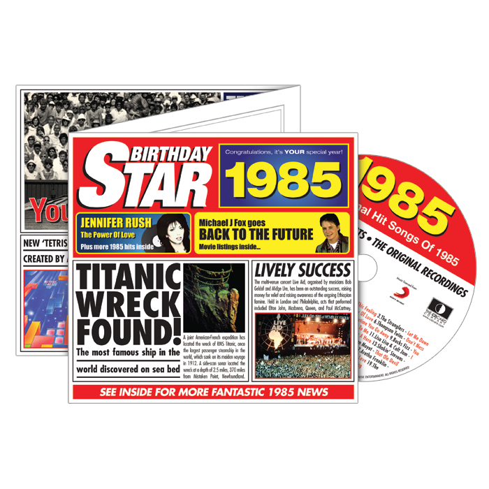 Birthday Star 1985 CD Music Greeting Card Special Year