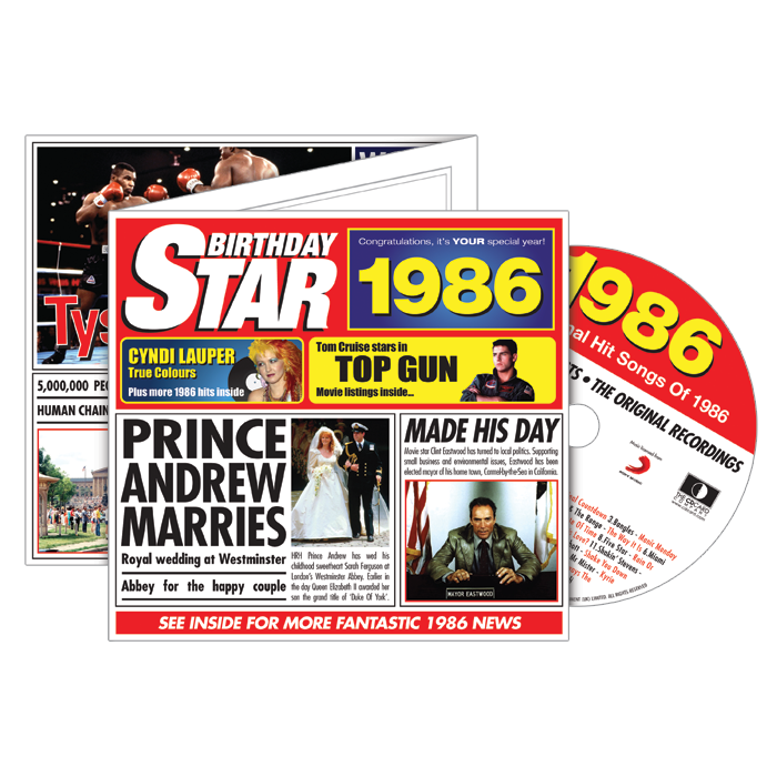 Birthday Star 1986 CD Music Greeting Card Special Year