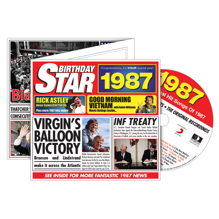Birthday Star 1987 CD Music Greeting Card Special Year