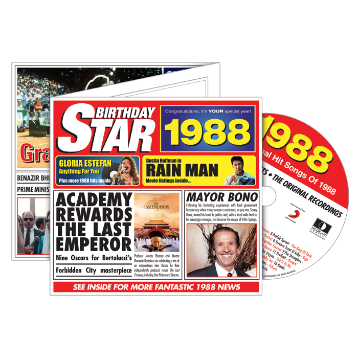 Birthday Star 1988 CD Music Greeting Card Special Year