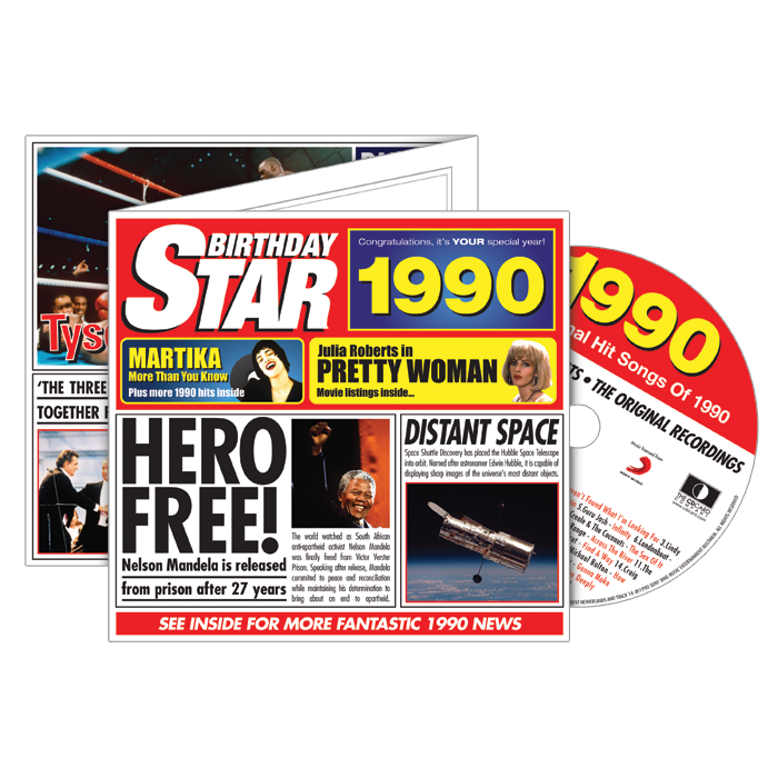 Birthday Star 1990 CD Music Greeting Card Special Year