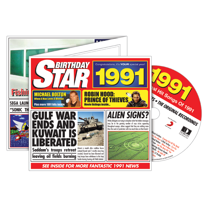 Birthday Star 1991 CD Music Greeting Card Special Year