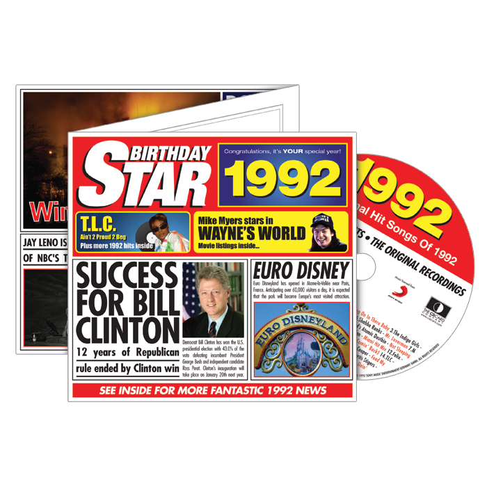 Birthday Star 1992 CD Music Greeting Card Special Year
