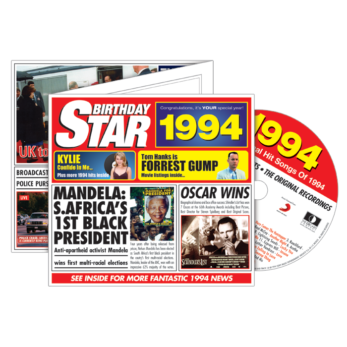 Birthday Star 1994 CD Music Greeting Card Special Year