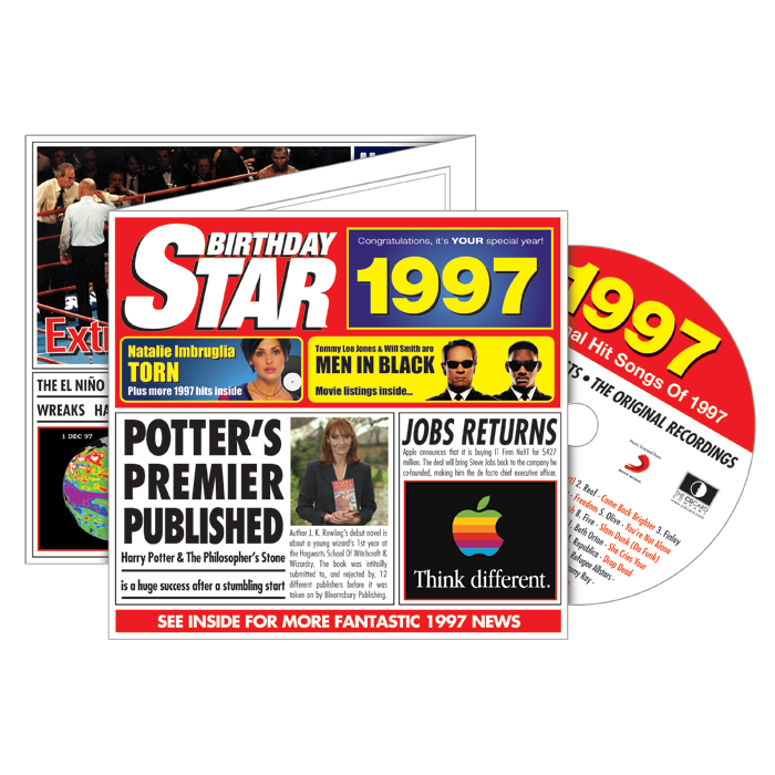 Birthday Star 1997 CD Music Greeting Card Special Year