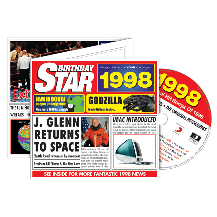 Birthday Star 1998 CD Music Greeting Card Special Year