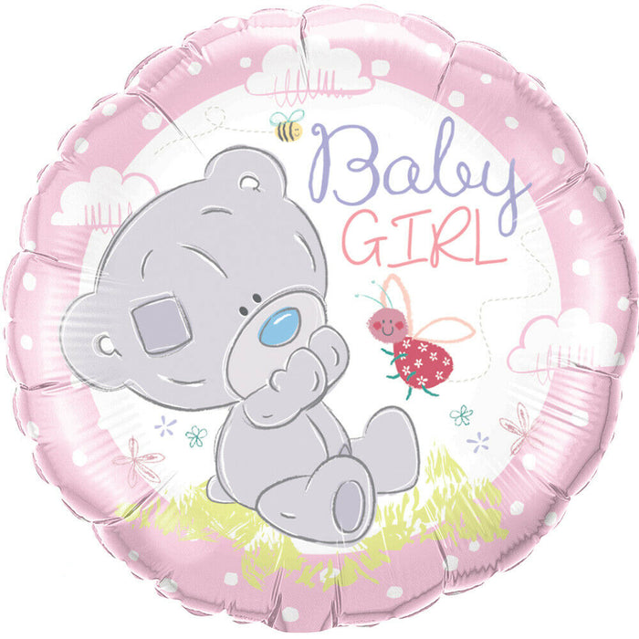 Baby Girl Tatty Teddy Foil Balloon (Optional Helium Inflation)