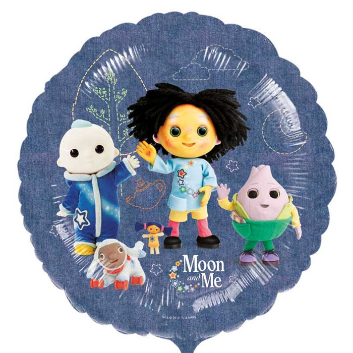 Moon and Me Round Balloon - 18" Foil Helium (Optional Helium Inflation)