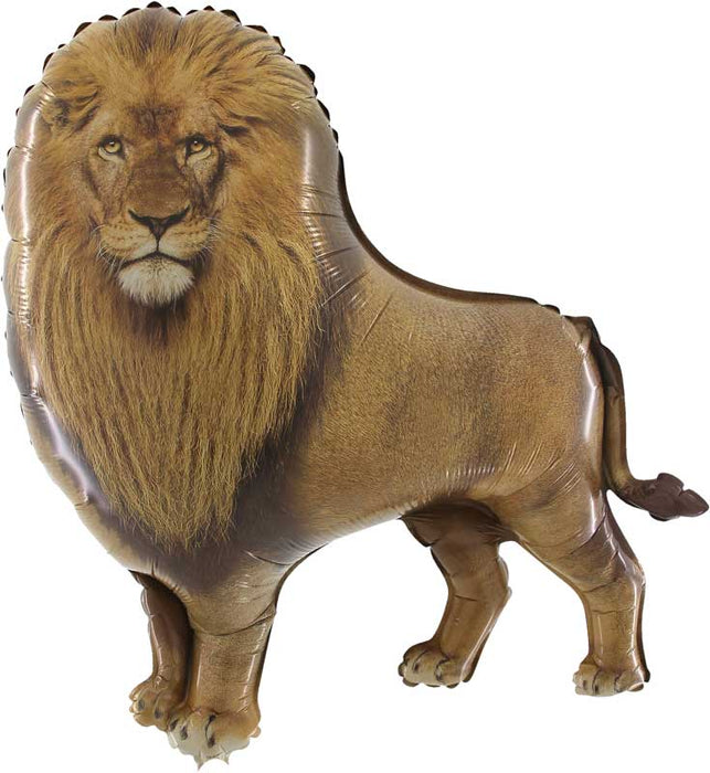 Lion Shaped Foil Balloons 36"(Optional Helium Inflation)