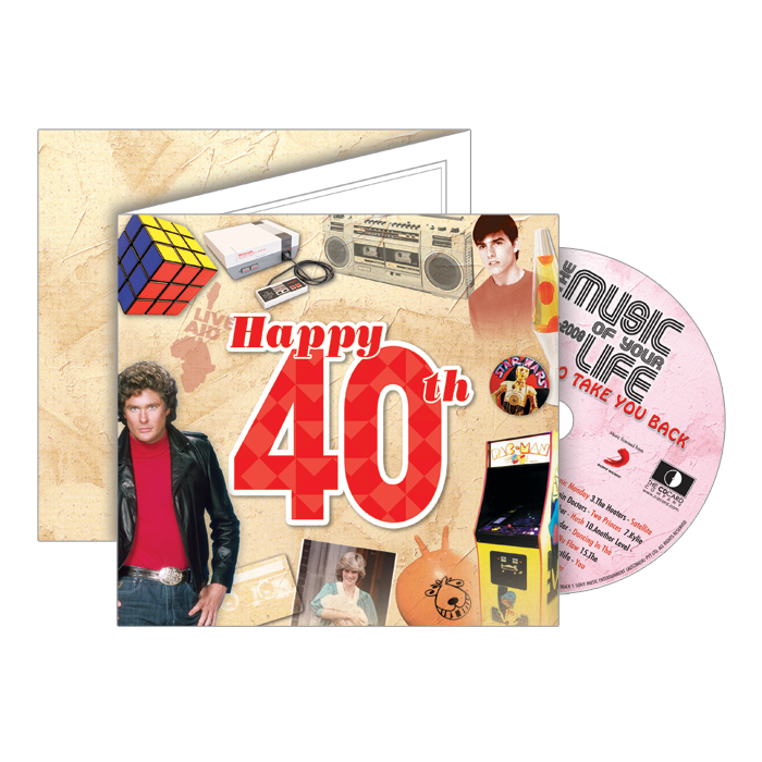 Happy 40th Birthday CD Music Greeting Card Special Year