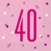 40th Birthday Glitz Pink Paper Napkins - Sweets 'n' Things
