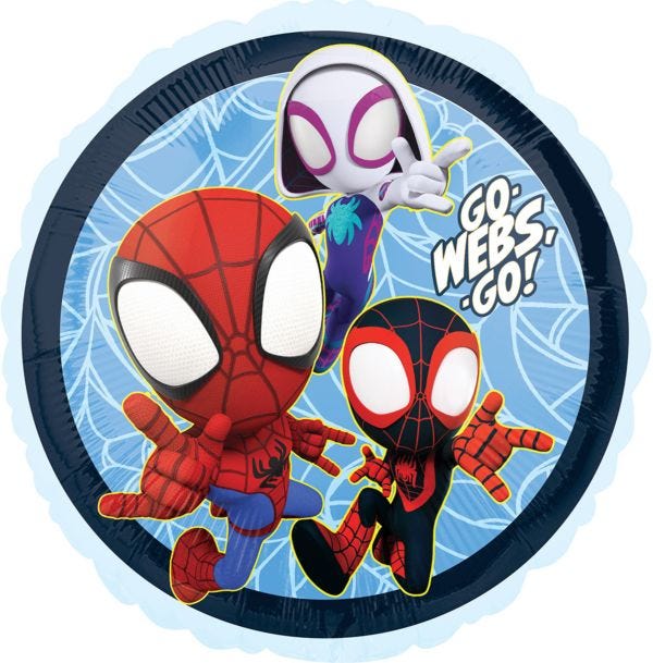Spidey and His Amazing Friends Balloon - 17" Foil Helium (Optional Helium Inflation)