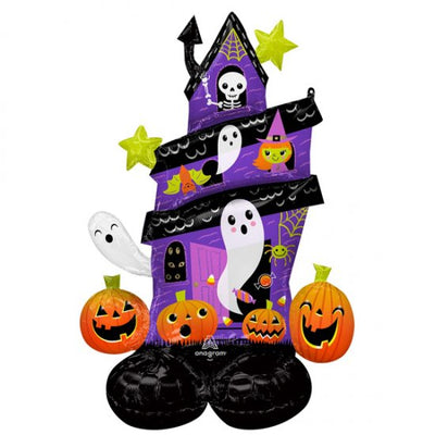 Halloween Haunted House Airloonz Foil Balloons (Air Filled)