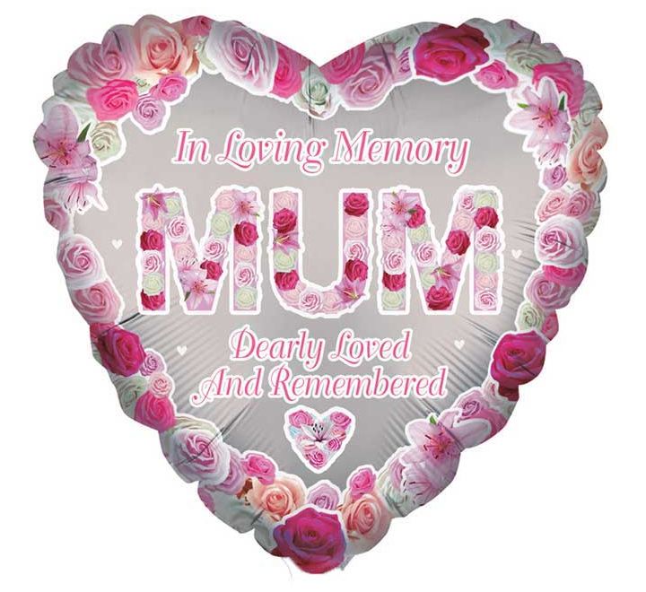 In Loving Memory of Mum Foil Balloon (Optional Helium Inflation)