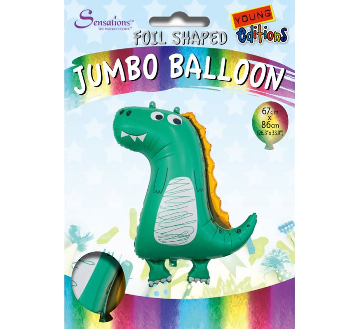 T-Rex Dinosaur Supersize Helium Filled Balloon - Foil (Optional Helium Inflation)