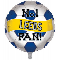 Leeds Fan Football Helium Balloon (Optional Helium Inflation)