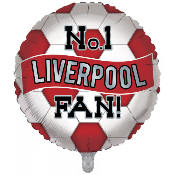 Liverpool Fan Football Helium Balloon (Optional Helium Inflation)