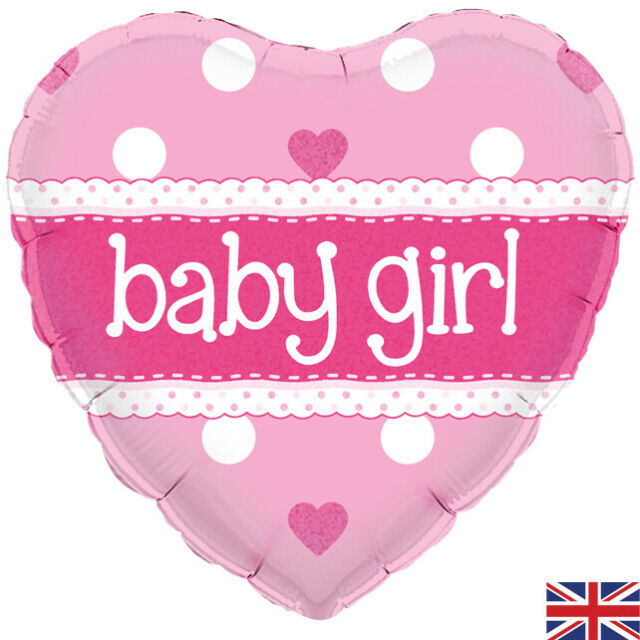 Baby Girl Holographic Foil Balloon (Optional Helium Inflation)