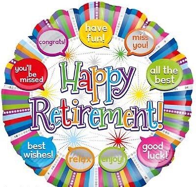 Happy Retirement Foil Balloon (Optional Helium Inflation)