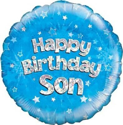 Happy Birthday Son Foil Balloon (Optional Helium Inflation)