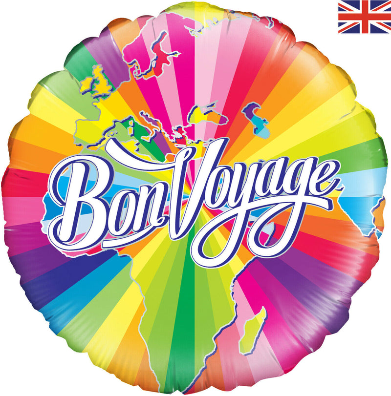 Bon Voyage Foil Balloon (Optional Helium Inflation)