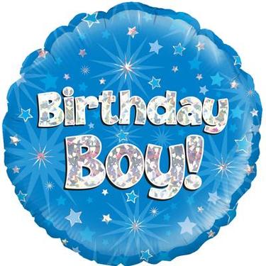 Birthday Boy 18" Foil Helium Balloon (Optional Helium Inflation)