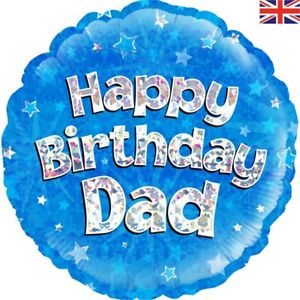 Happy Birthday Dad Foil Balloon (Optional Helium Inflation)