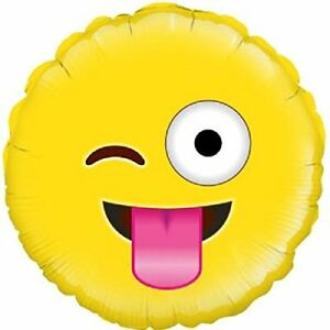 Crazy Emoji Foil Balloon (Optional Helium Inflation)