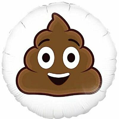Smiling Poop Emoji Foil Balloon (Optional Helium Inflation)