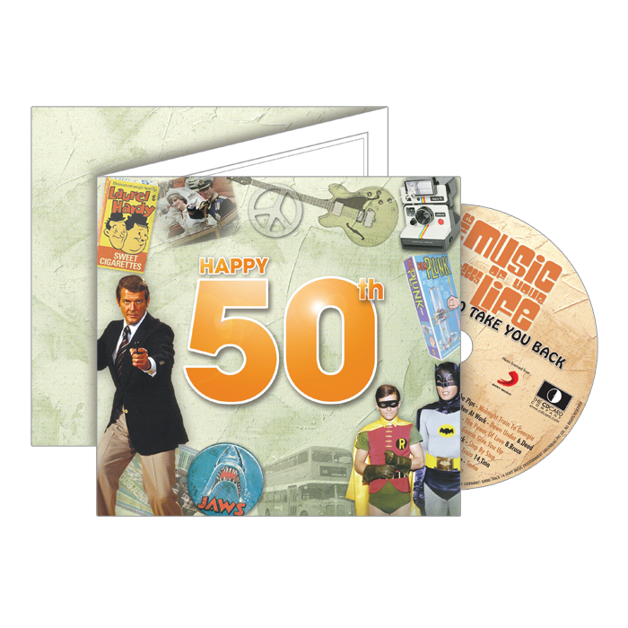 Happy 50th Birthday CD Music Greeting Card Special Year
