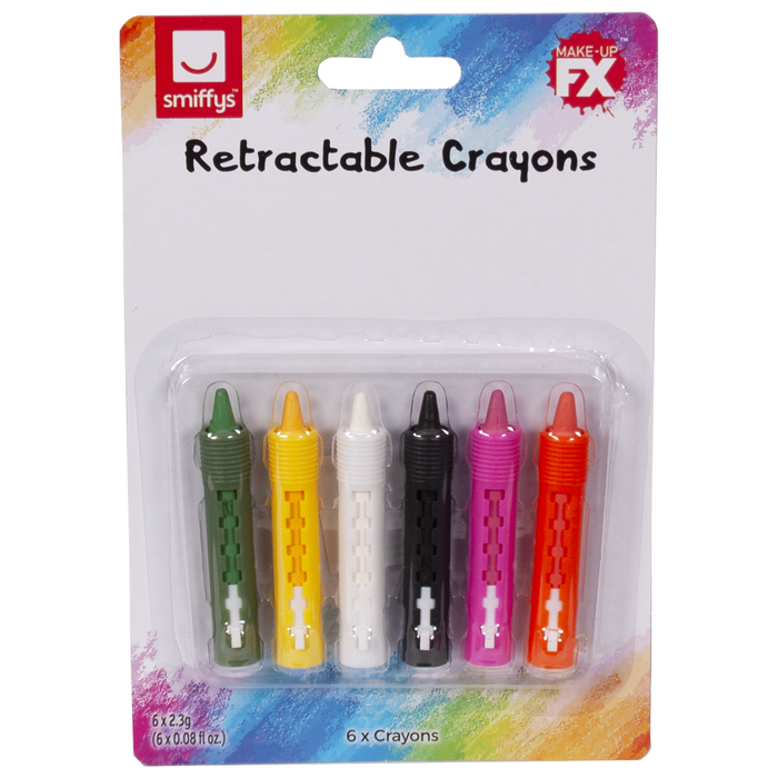 Retractable Wax Crayons 6PK
